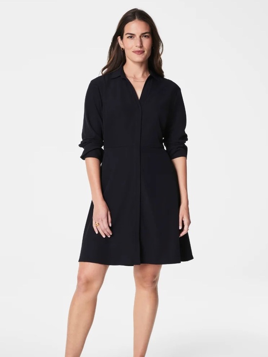 SPANX Dresses & Skirts - NWT SPANX Crepe Collar Dress in Black - XL